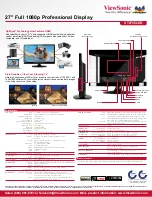 Preview for 2 page of ViewSonic VT2755LED Specifications