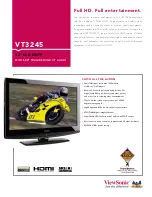 Предварительный просмотр 1 страницы ViewSonic VT3245 - 32" LCD TV Specifications