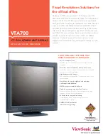 Preview for 1 page of ViewSonic VTA700 Specifications