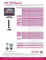 Предварительный просмотр 2 страницы ViewSonic VX1935wm Specification Sheet