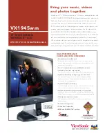 ViewSonic VX1945 Brochure & Specs предпросмотр