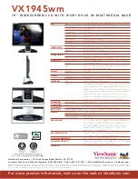 Preview for 2 page of ViewSonic VX1945WM - ViewDock - 19" LCD Monitor Specification Sheet
