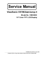 ViewSonic VX1962wm - 19" LCD Monitor Service Manual preview
