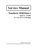 Предварительный просмотр 1 страницы ViewSonic VX2025wm-1 Service Manual