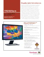 ViewSonic VX2025wm VS10859 Specifications preview