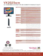 Preview for 2 page of ViewSonic VX2025wm VS10859 Specifications