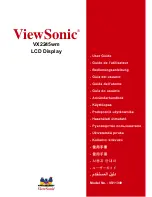 Preview for 1 page of ViewSonic VX2245wm - 22" Widescreen LCD Monitor User Manual