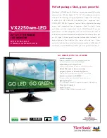 Preview for 1 page of ViewSonic VX2250wm-LED Specifications