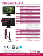 Preview for 2 page of ViewSonic VX2253mh Specifications