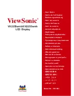 ViewSonic VX2255WMB - 22" LCD Monitor (Romanian) Manual De Utilizare preview
