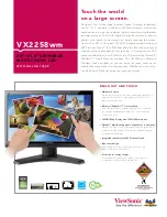 Предварительный просмотр 1 страницы ViewSonic VX2258wm Specifications