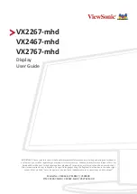 ViewSonic VX2267-mhd User Manual preview