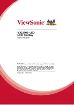 Предварительный просмотр 1 страницы ViewSonic VX2370S-LED User Manual