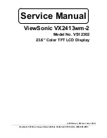 Предварительный просмотр 1 страницы ViewSonic VX2413wm-2 Service Manual