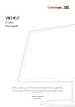 Preview for 1 page of ViewSonic VX2416 User Manual