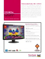 Preview for 1 page of ViewSonic VX2423w Brochure & Specs