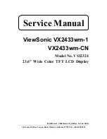 Preview for 1 page of ViewSonic VX2433wm-1 Service Manual