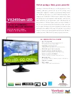 Preview for 1 page of ViewSonic VX2450wm Specifications