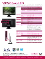 Preview for 2 page of ViewSonic VX2453mh Specifications