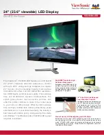 Предварительный просмотр 1 страницы ViewSonic VX2460h-LED Brochure & Specs