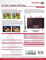 Preview for 2 page of ViewSonic VX2460h-LED Brochure & Specs