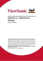 Предварительный просмотр 1 страницы ViewSonic VX2476-sh User Manual