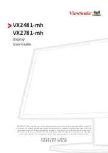 Предварительный просмотр 1 страницы ViewSonic VX2481-MH User Manual