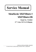 Preview for 1 page of ViewSonic VX2739wm-1 Service Manual