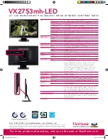 Preview for 2 page of ViewSonic VX2753MH-LED VS13918 Specifications