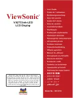 Предварительный просмотр 1 страницы ViewSonic VX2753MH-LED VS13918 User Manual