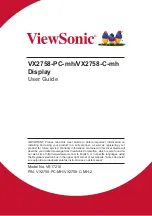 Preview for 1 page of ViewSonic VX2758-C-mh User Manual