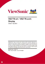 Preview for 1 page of ViewSonic VX2776-sh User Manual
