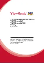 Preview for 1 page of ViewSonic VX2778-smhd User Manual