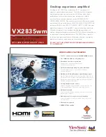 Предварительный просмотр 1 страницы ViewSonic VX2835 Specifications