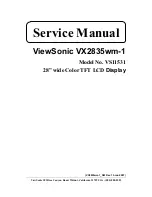 Preview for 1 page of ViewSonic VX2835wm-1 Lcd Display