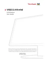 Предварительный просмотр 1 страницы ViewSonic VX3211-4K-mhd User Manual