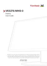 Preview for 1 page of ViewSonic VX3276-mhd User Manual