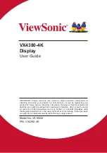 ViewSonic VX4380-4K User Manual preview
