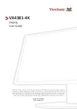 Preview for 1 page of ViewSonic VX4381-4K User Manual
