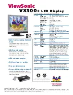 Preview for 2 page of ViewSonic VX500+ Specifications