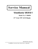 Preview for 1 page of ViewSonic VX510-1 Service Manual