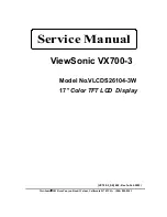 Preview for 1 page of ViewSonic VX700-3 Service Manual