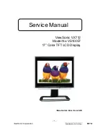 Preview for 1 page of ViewSonic VX712 Service Manual