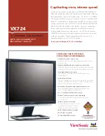 Предварительный просмотр 1 страницы ViewSonic VX724 Specifications