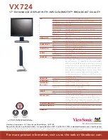 Preview for 2 page of ViewSonic VX724 Specifications