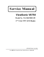 ViewSonic VX750 VLCDS27089-1W Service Manual preview