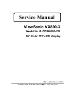 Preview for 1 page of ViewSonic VX800-3 Service Manual