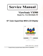 Предварительный просмотр 1 страницы ViewSonic VX900 - 19" LCD Monitor Service Manual