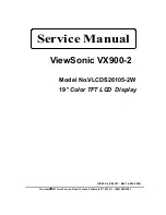 Preview for 1 page of ViewSonic VX900-2 Service Manual