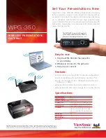 ViewSonic WPG-350 Specification Sheet preview